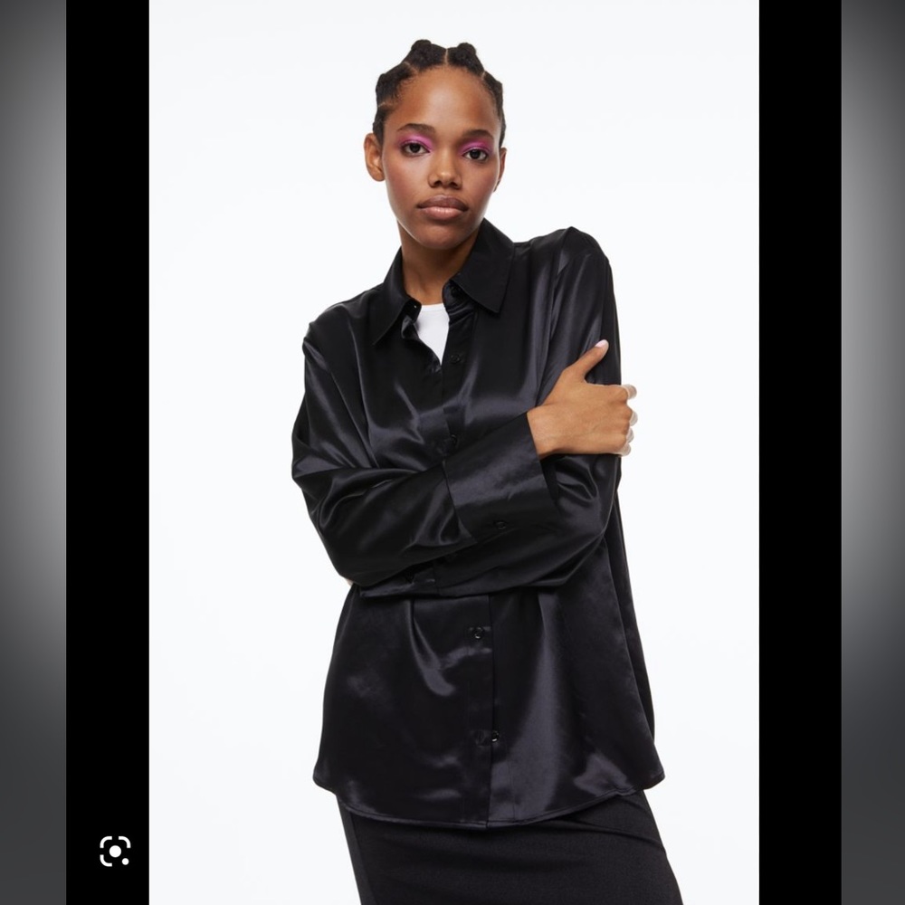 Satin button up